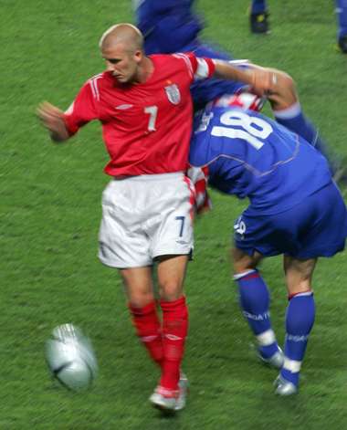 david beckham ivica olic - england 3 croatia 1 - friendly 2004