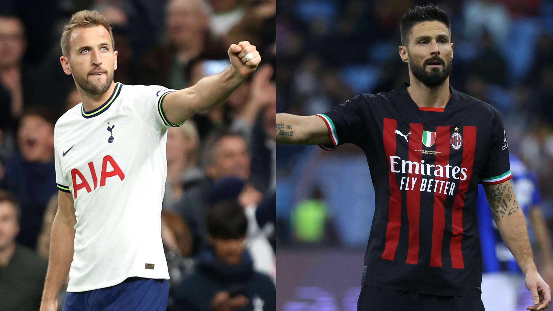 Tottenham AC Milan Kane Giroud Ligue des champions
