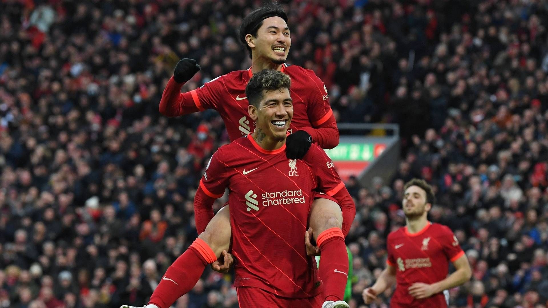 Takumi Minamino Roberto Firmino FC Liverpool