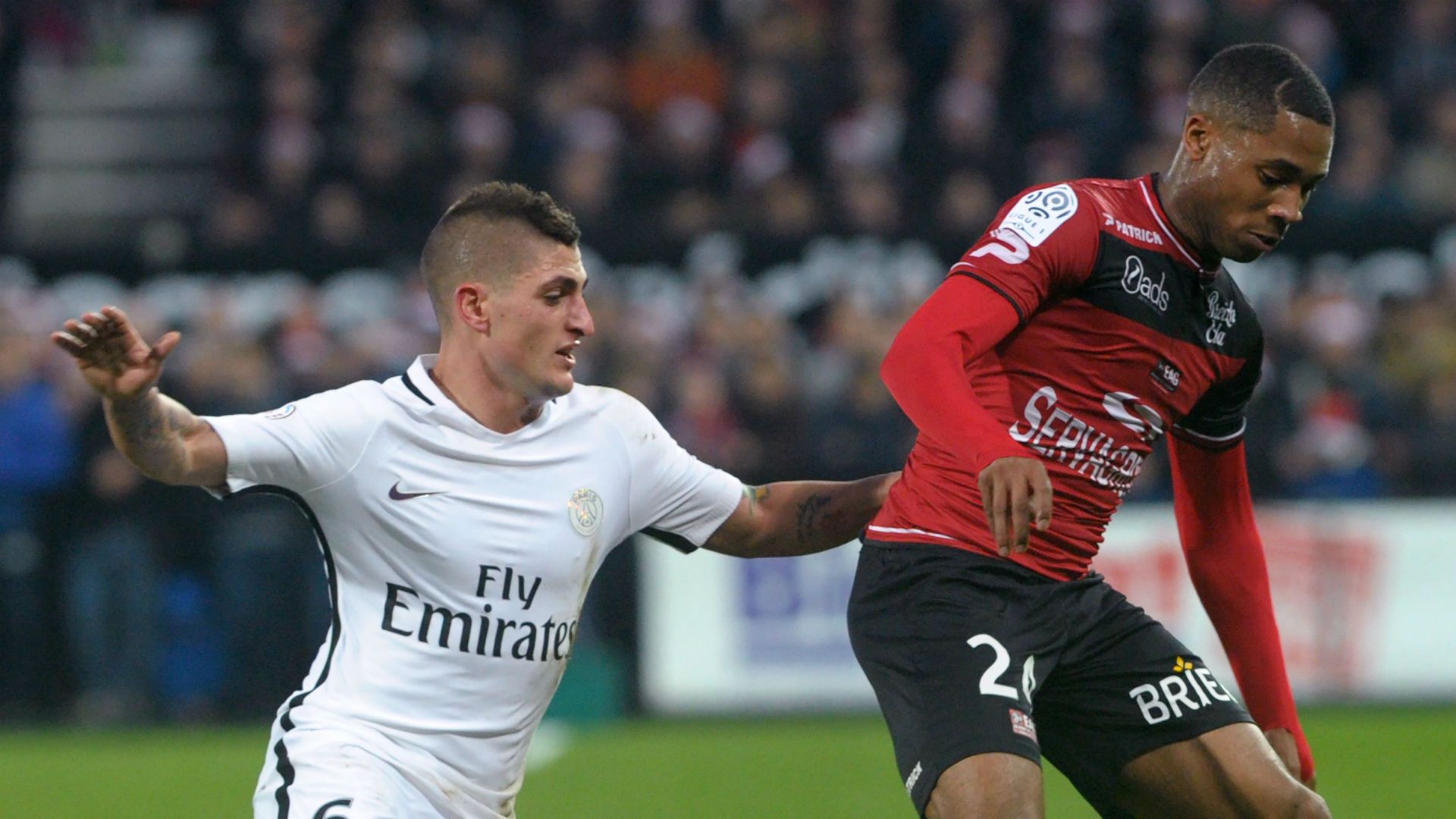 Marcus Coco Marco Verratti Guingamp PSG 17122016