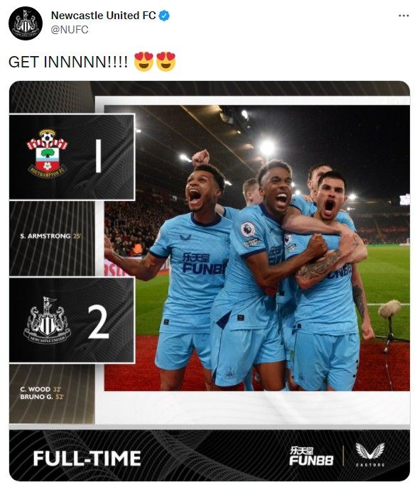 사우샘프턴 vs 뉴캐슬 경기 결과