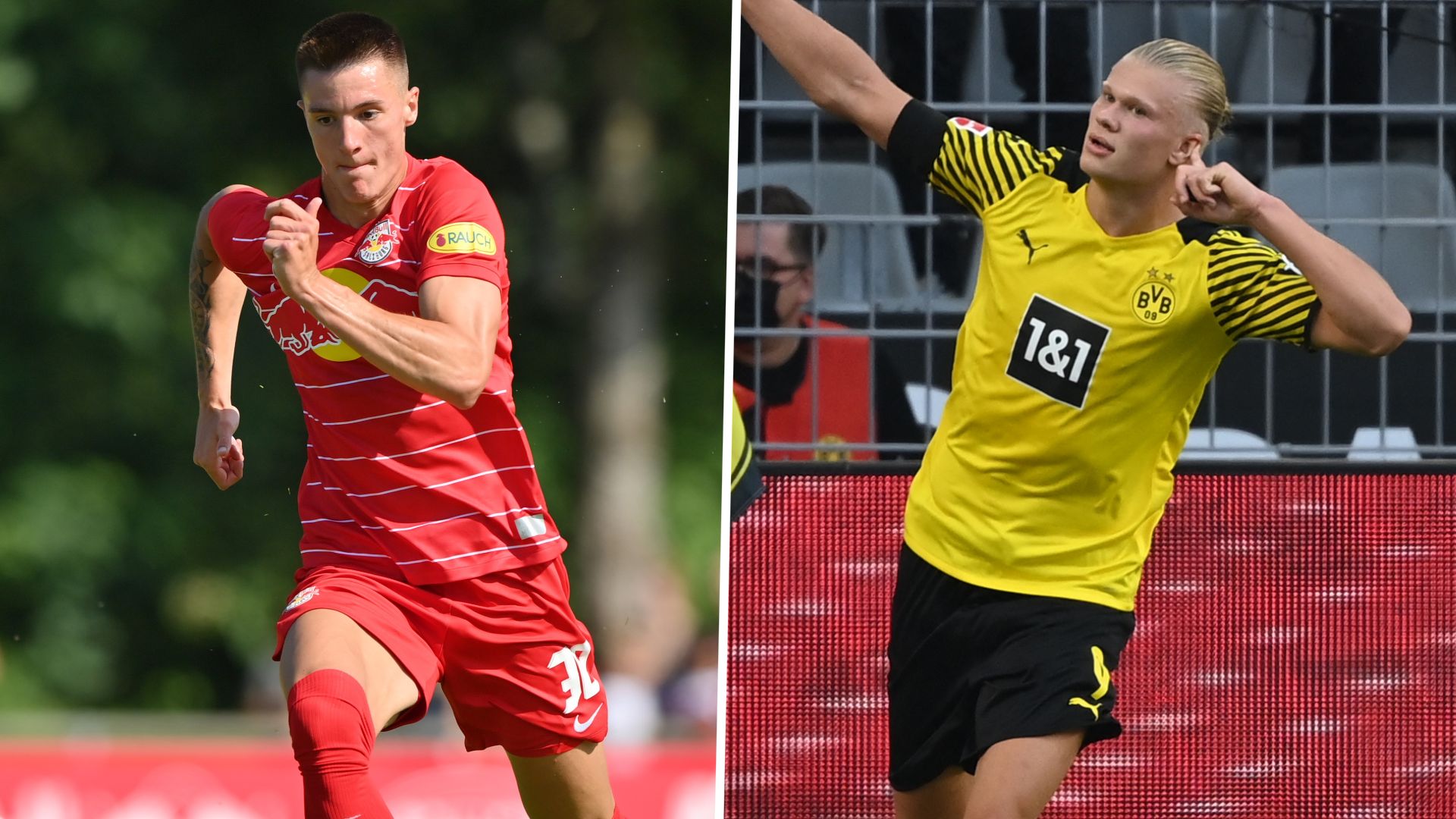 Benjamin Sesko Erling Haaland RB Salzburg Borussia Dortmund