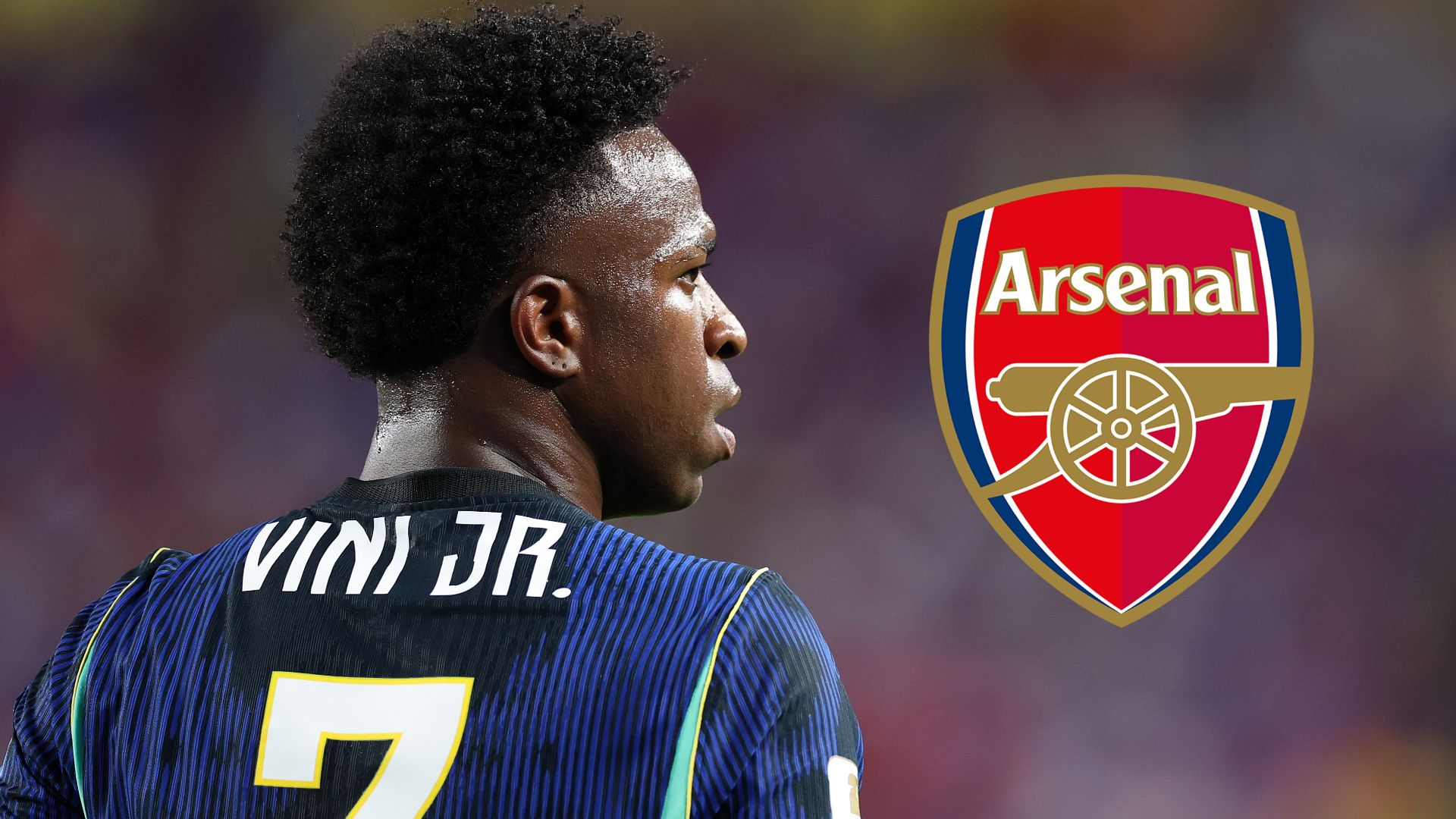 Vinicius Junior Arsenal crest 2026