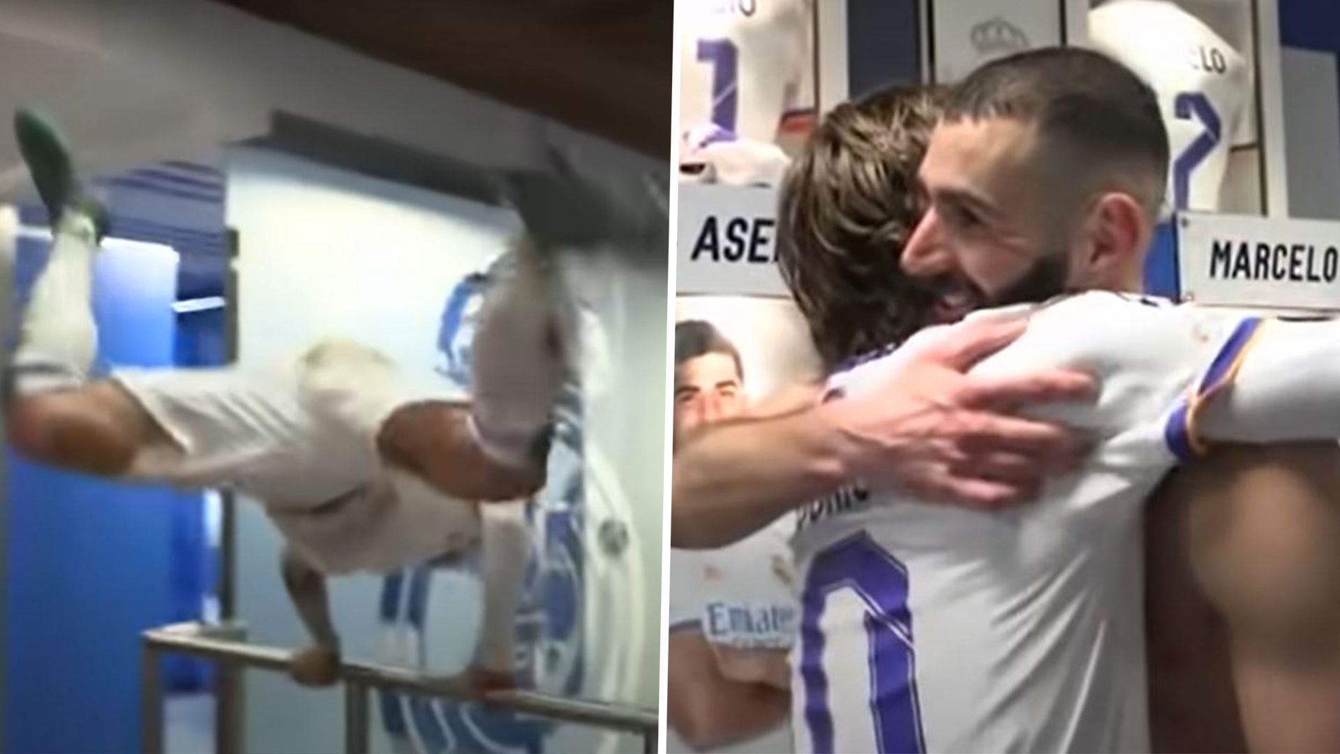 Luka Modric Karim Benzema Real Madrid dressing room