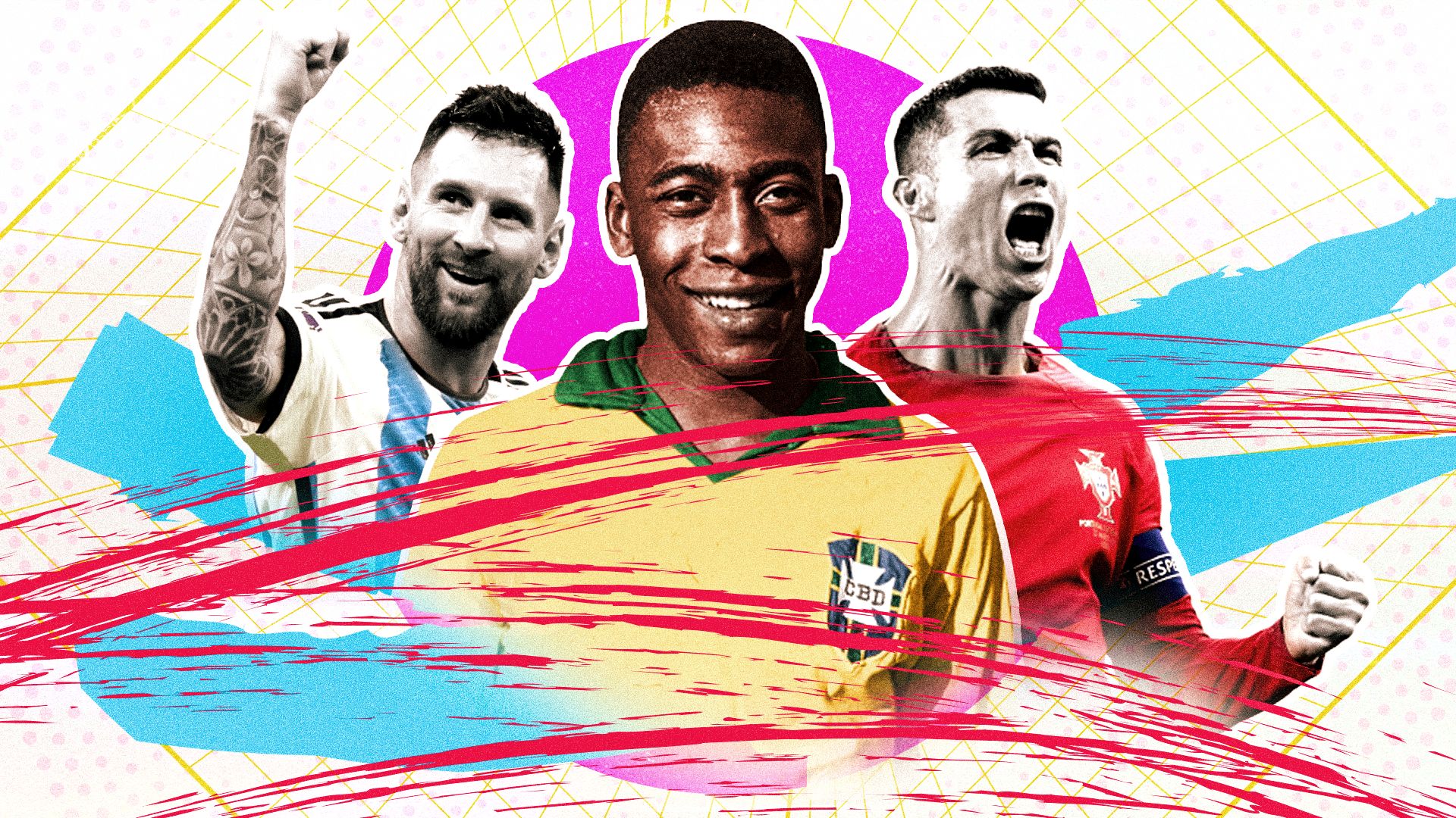 GFX Pelé, Cristiano Ronaldo Messi