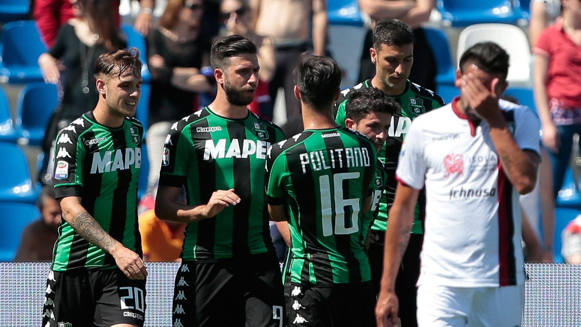 Sassuolo celebrates, Serie A, 05212017