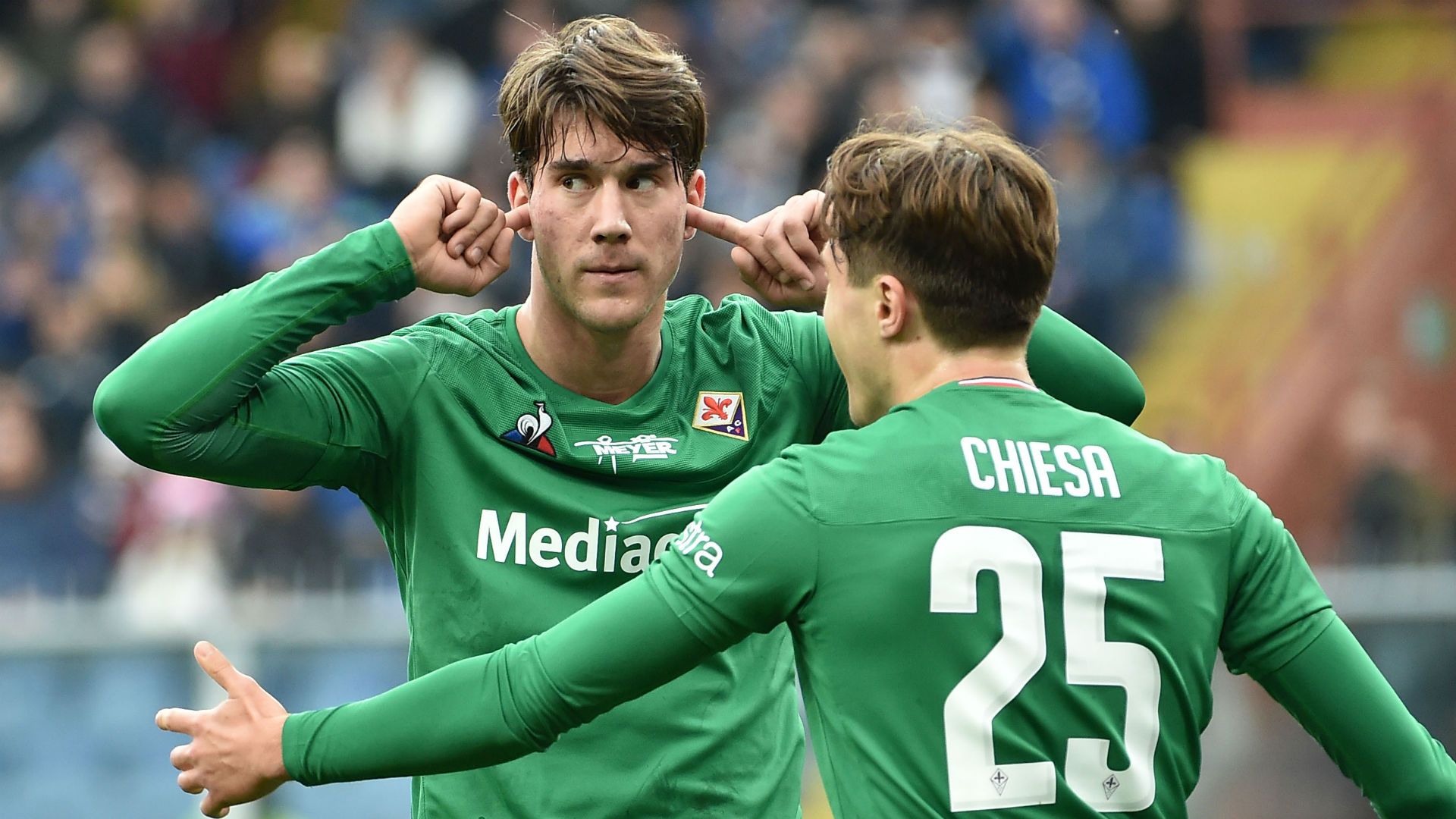 Dusan Vlahovic Federico Chiesa Sampdoria Fiorentina