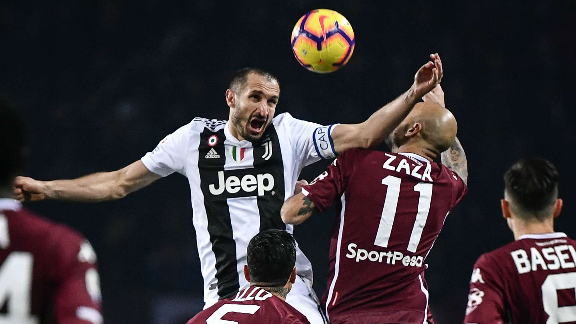 Giorgio Chiellini Simone Zaza Torino Juventus