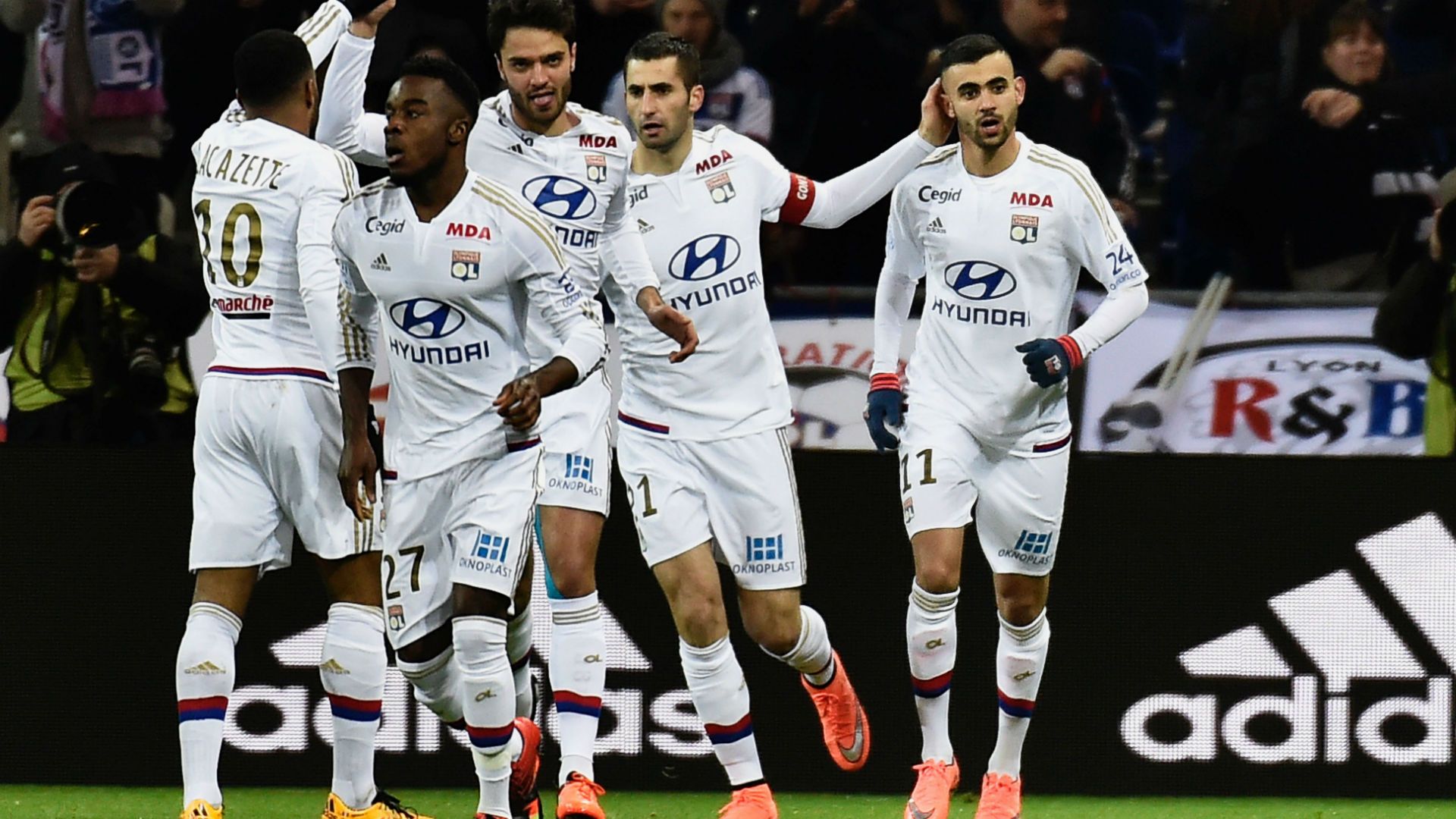 Rachid Ghezzal Maxwell Cornet Lyon Guingamp Ligue 1 06032016