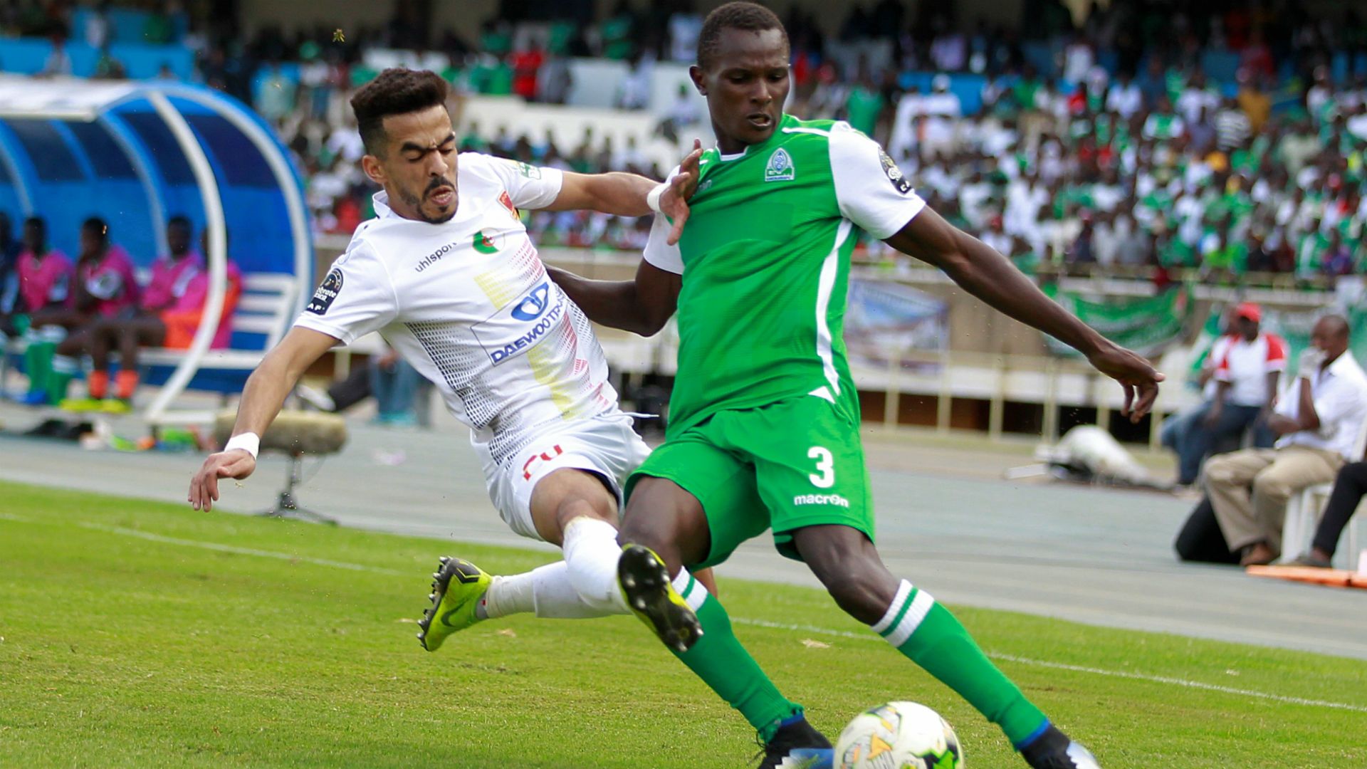 Samuel Onyango of Gor Mahia v Hussein Dey.