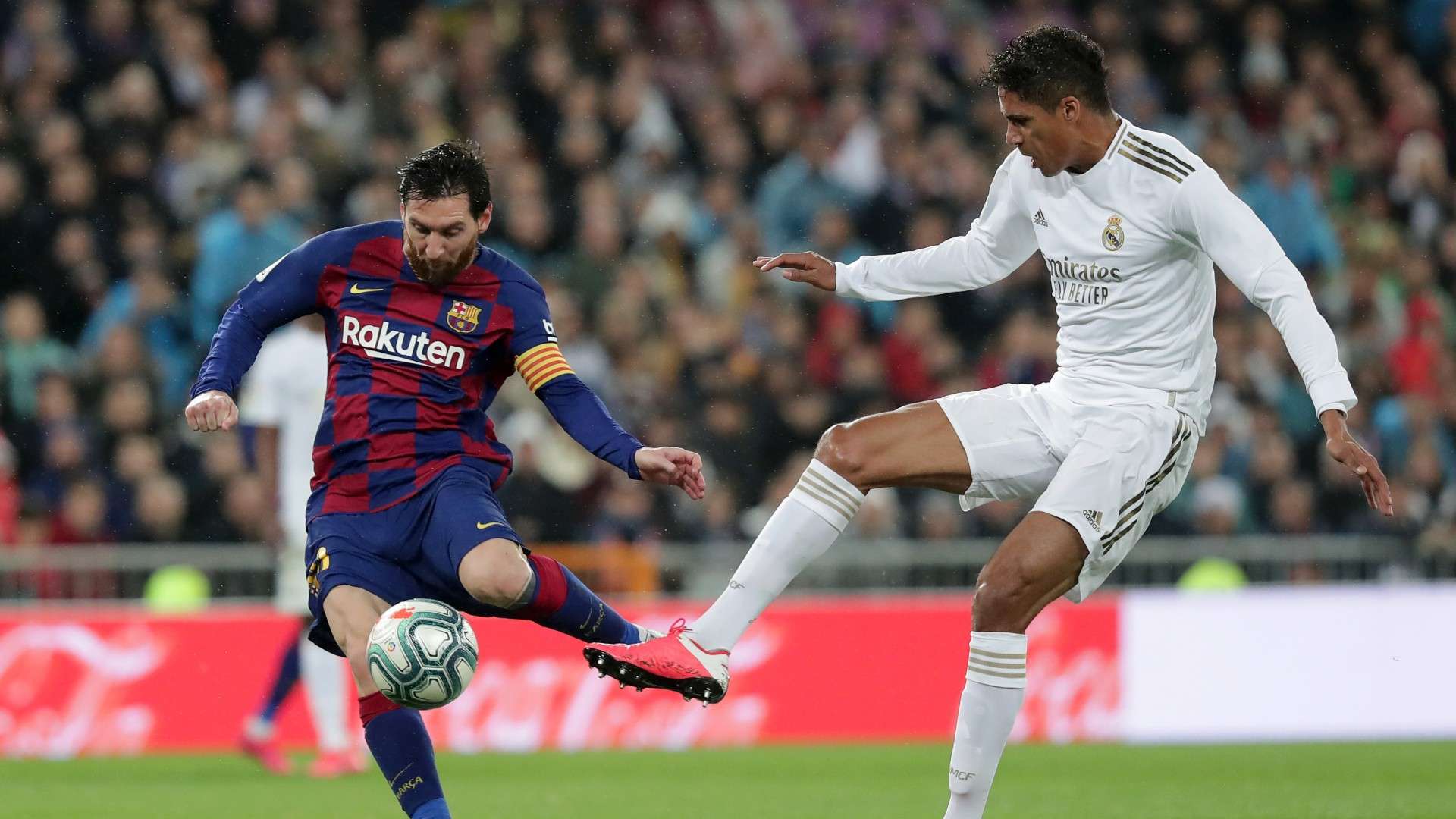 Lionel Messi Raphael Varane Real Madrid FC Barcelona LaLiga 2019-20