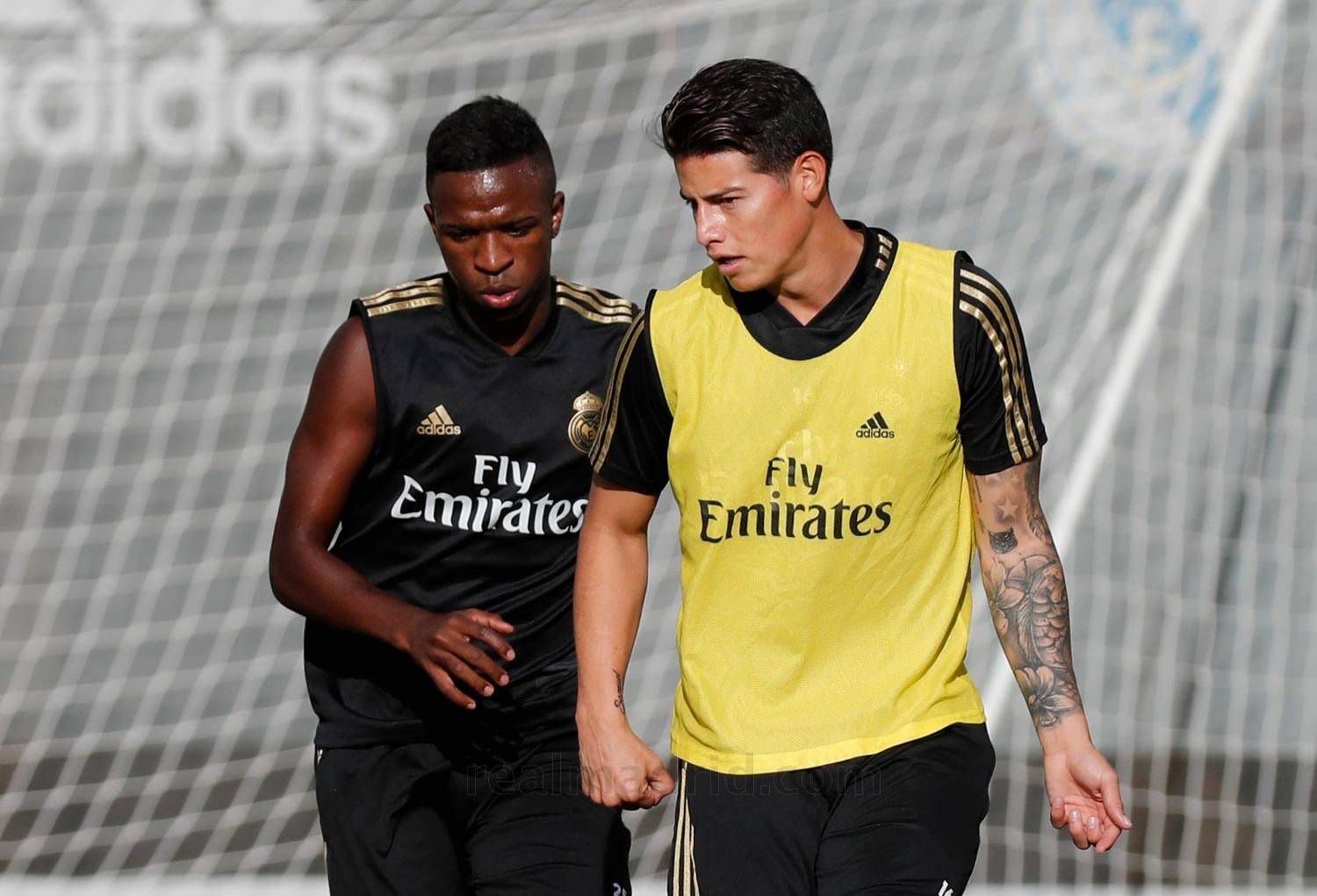 James Rodríguez Vinicius Real Madrid entrenamiento