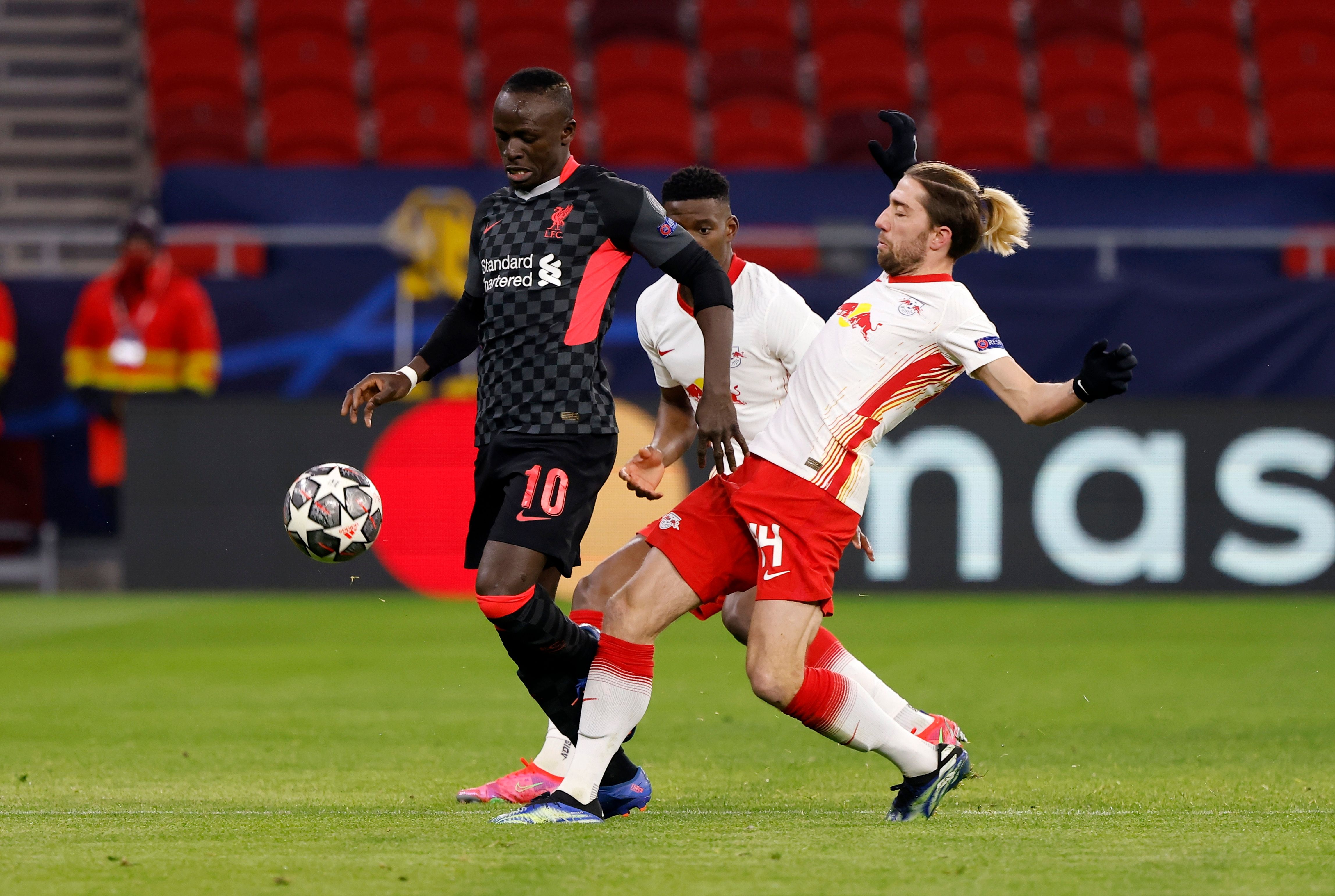 Sadio Mane & Kevin Kampl RB Leipzig Liverpool UEFA Champions League 02/16/21