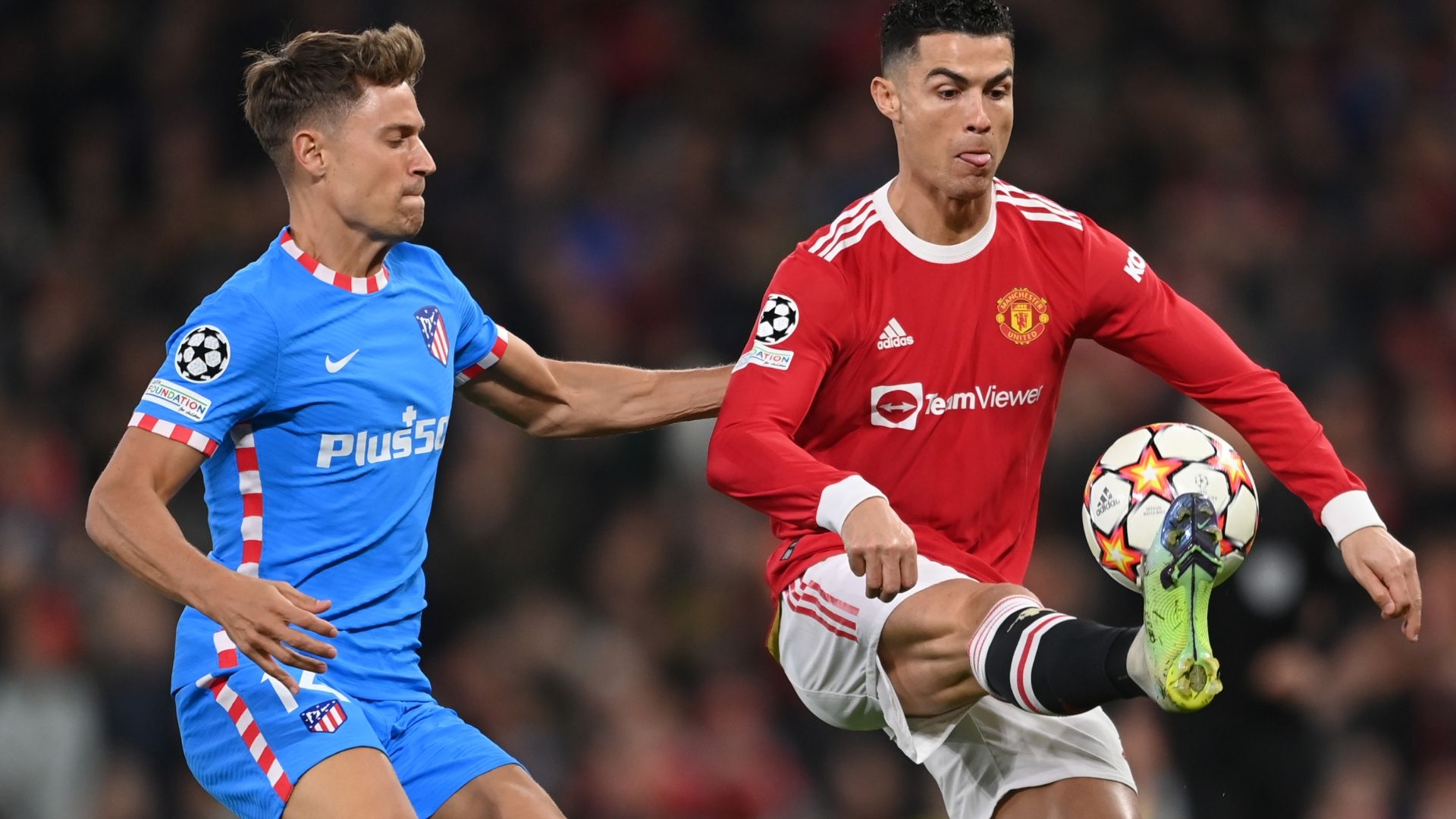 Marcos Llorente Cristiano Ronaldo Atletico Madrid Manchester United Champions League