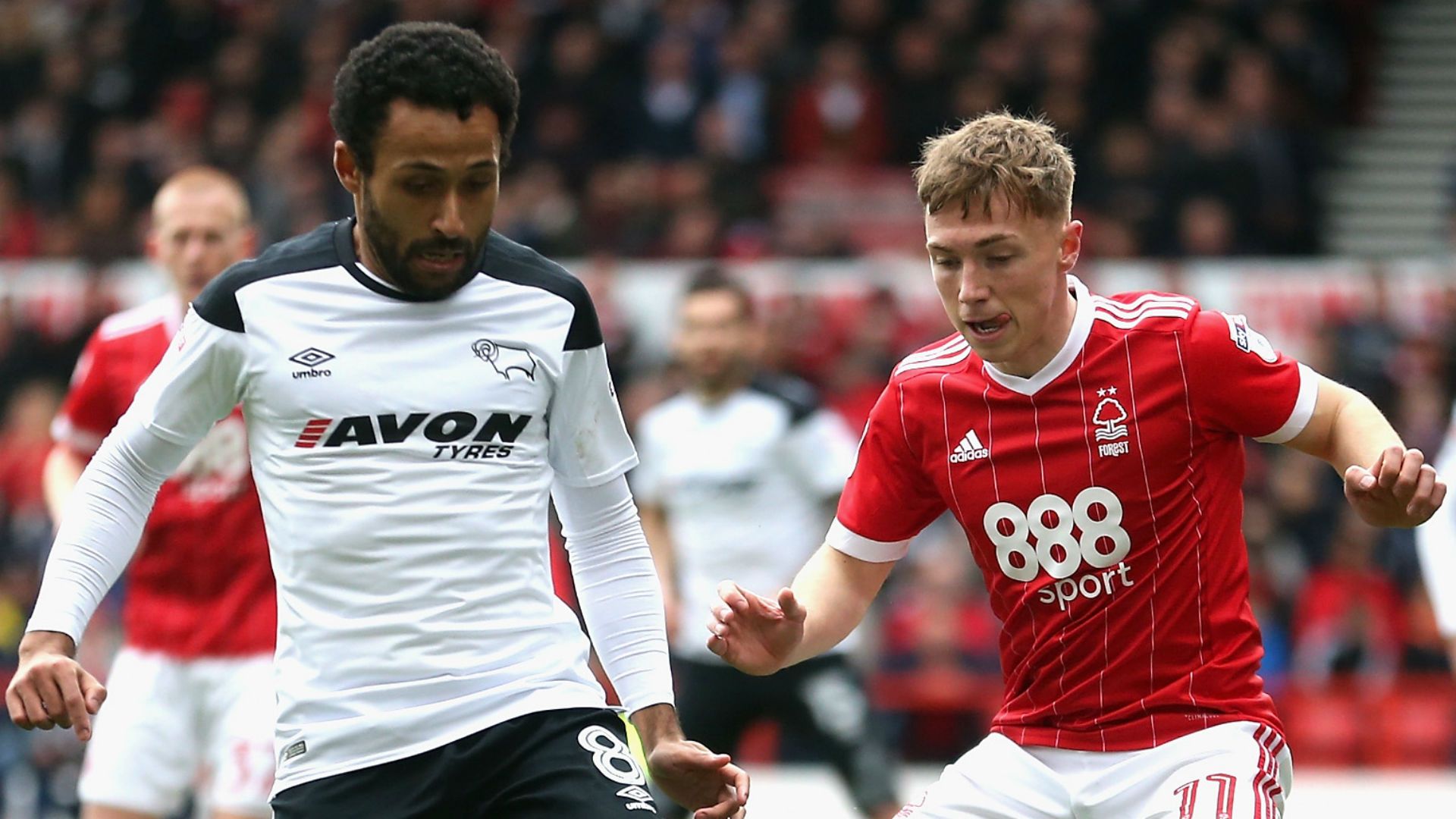 Ikechi Anya Derby County Ben Osborn Nottingham Forest