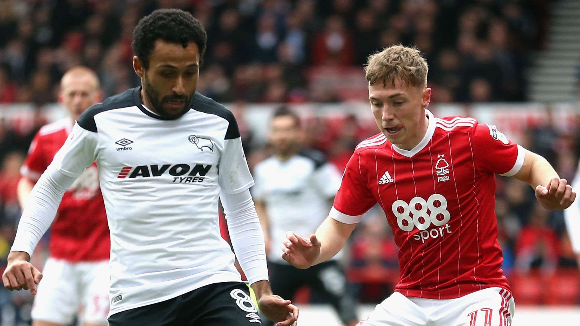 Ikechi Anya Derby County Ben Osborn Nottingham Forest