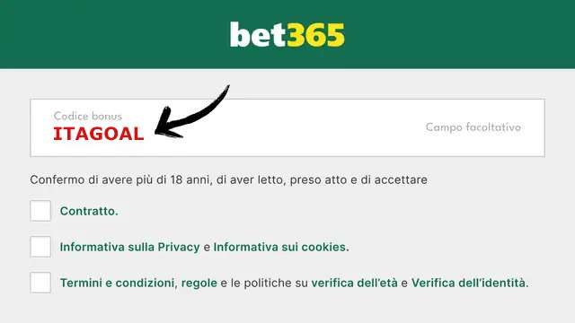 codice di presentazione bet365 formulario