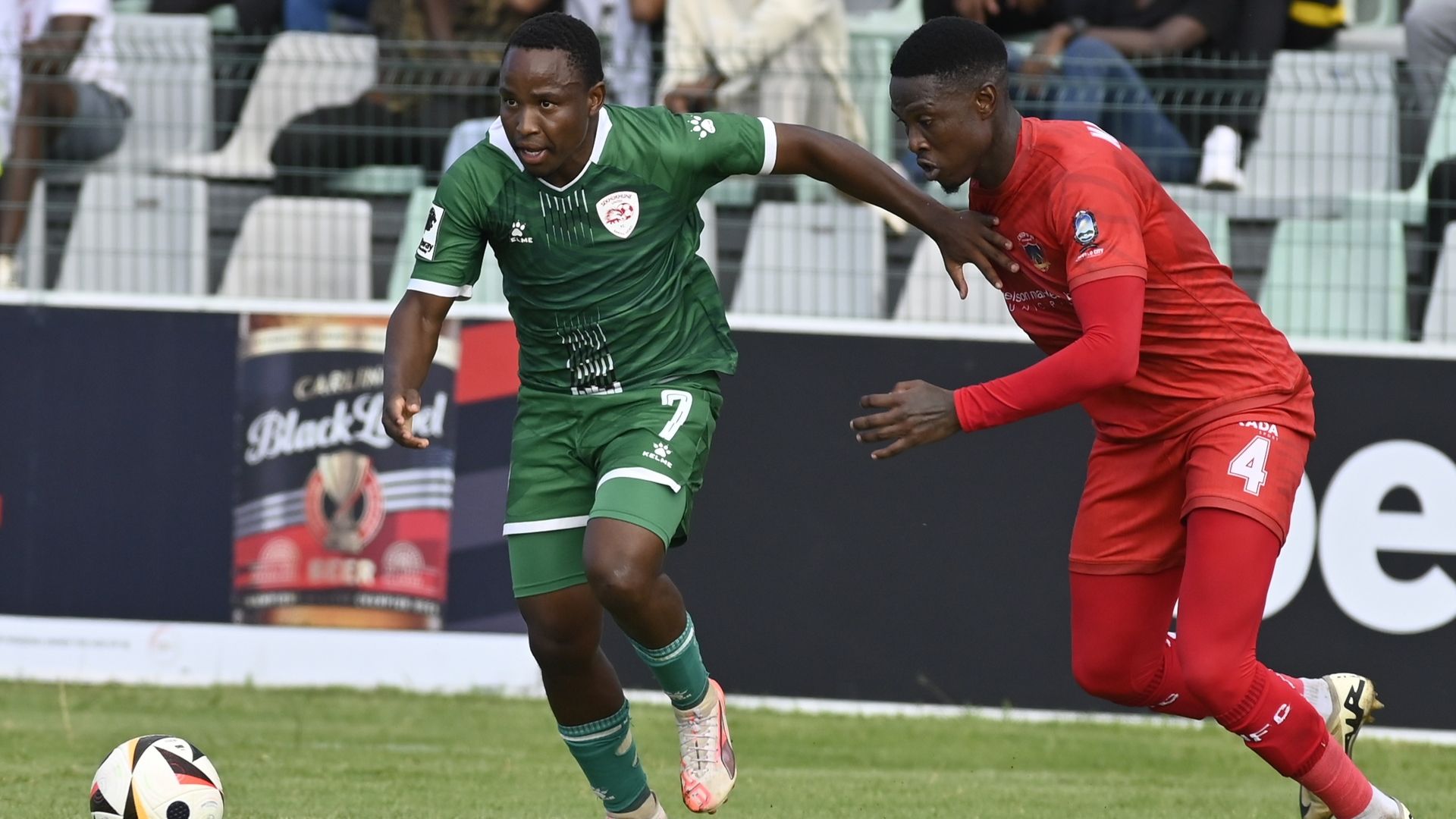 Thabo Makhele, Chippa United & Keletso Makgalwa, Sekhukhune United, February 2025. 