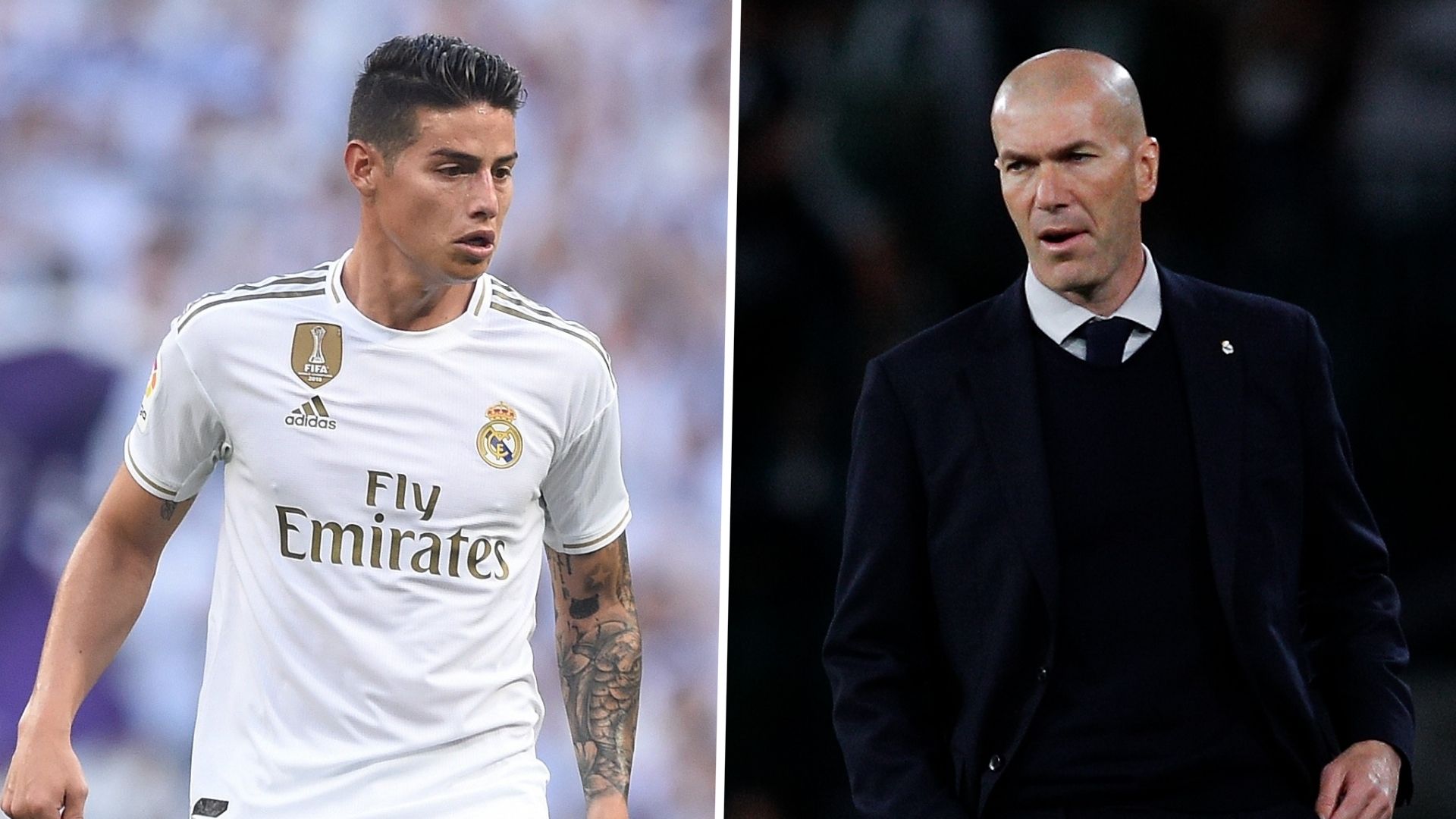 James Rodriguez/Zinedine Zidane Real Madrid 2019-20