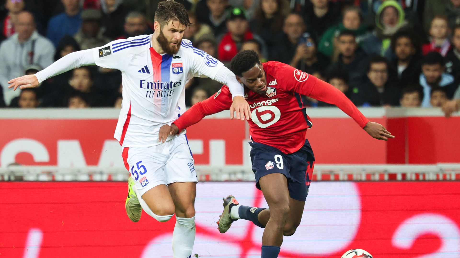 Duje Caleta Car Jonathan David Lille Lyon Ligue 1 01112024