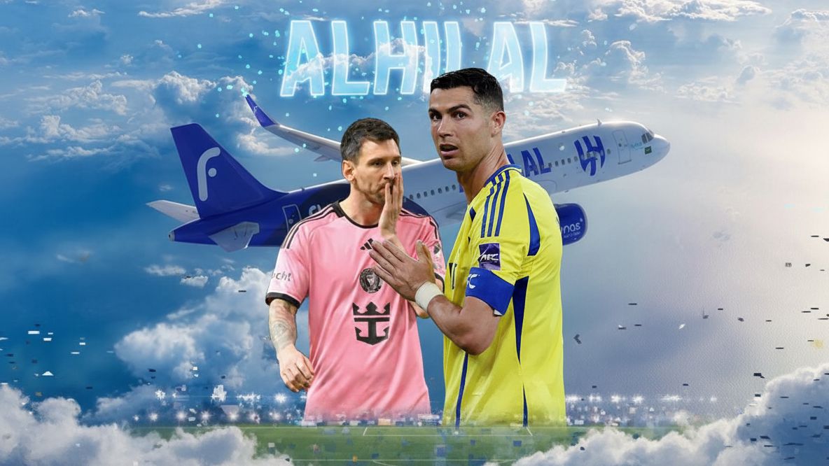Lionel Messi Cristiano Ronaldo Al Hilal aircraft GOAL ONLY