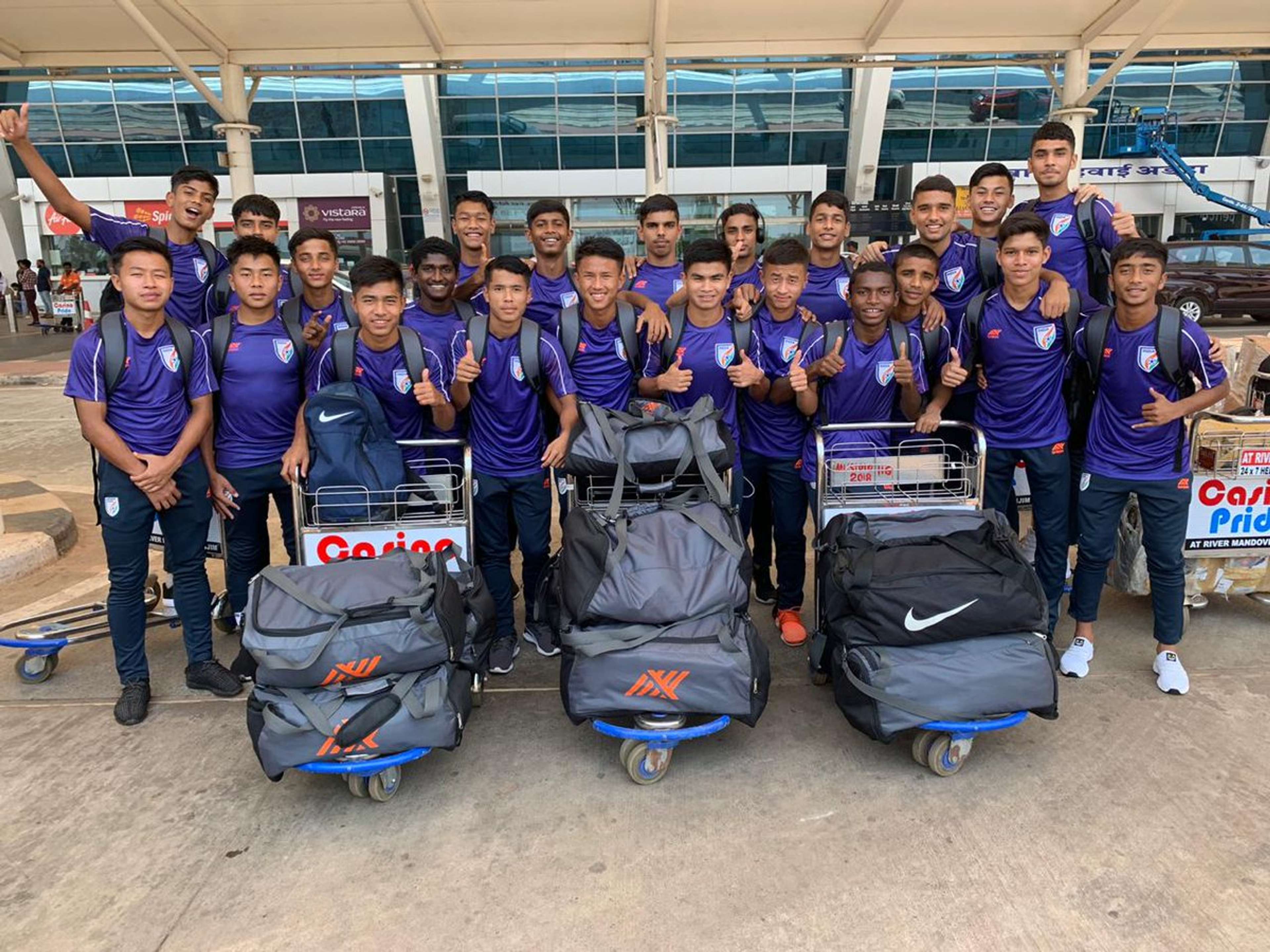 India U15 for Italy trip