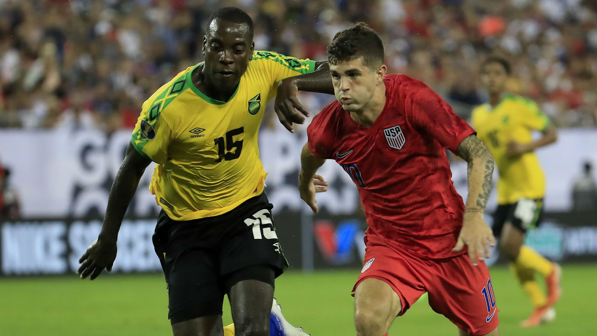 Christian Pulisic Je-vaughn Watson USA USMNT Jamaica Gold Cup 2019
