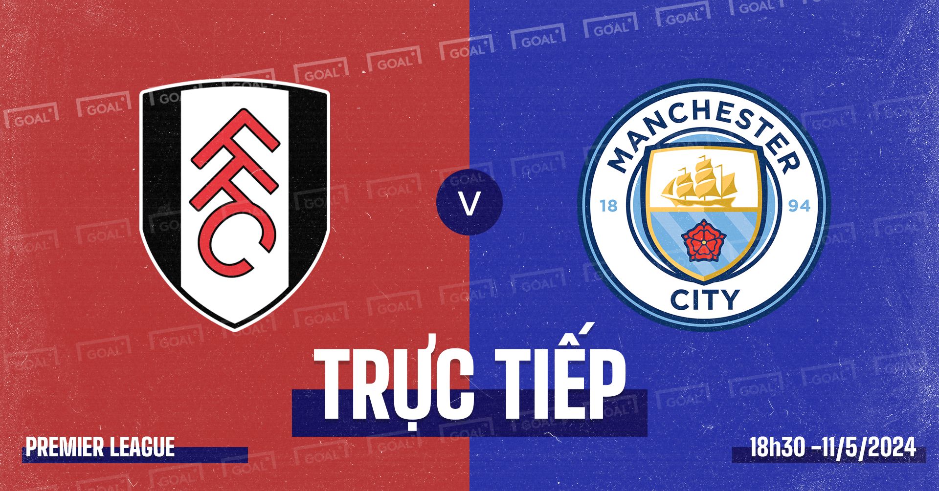 Fulham vs Manchester City Premier League 2023/24 GFX