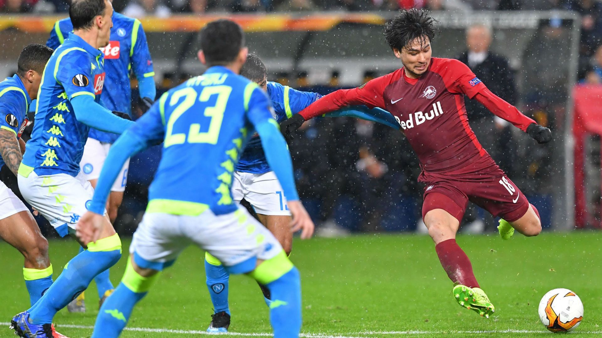 Minamino Salzburg Napoli Europa League