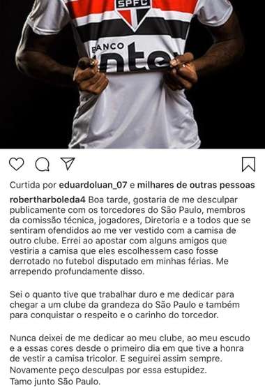 Arboleda post desculpas