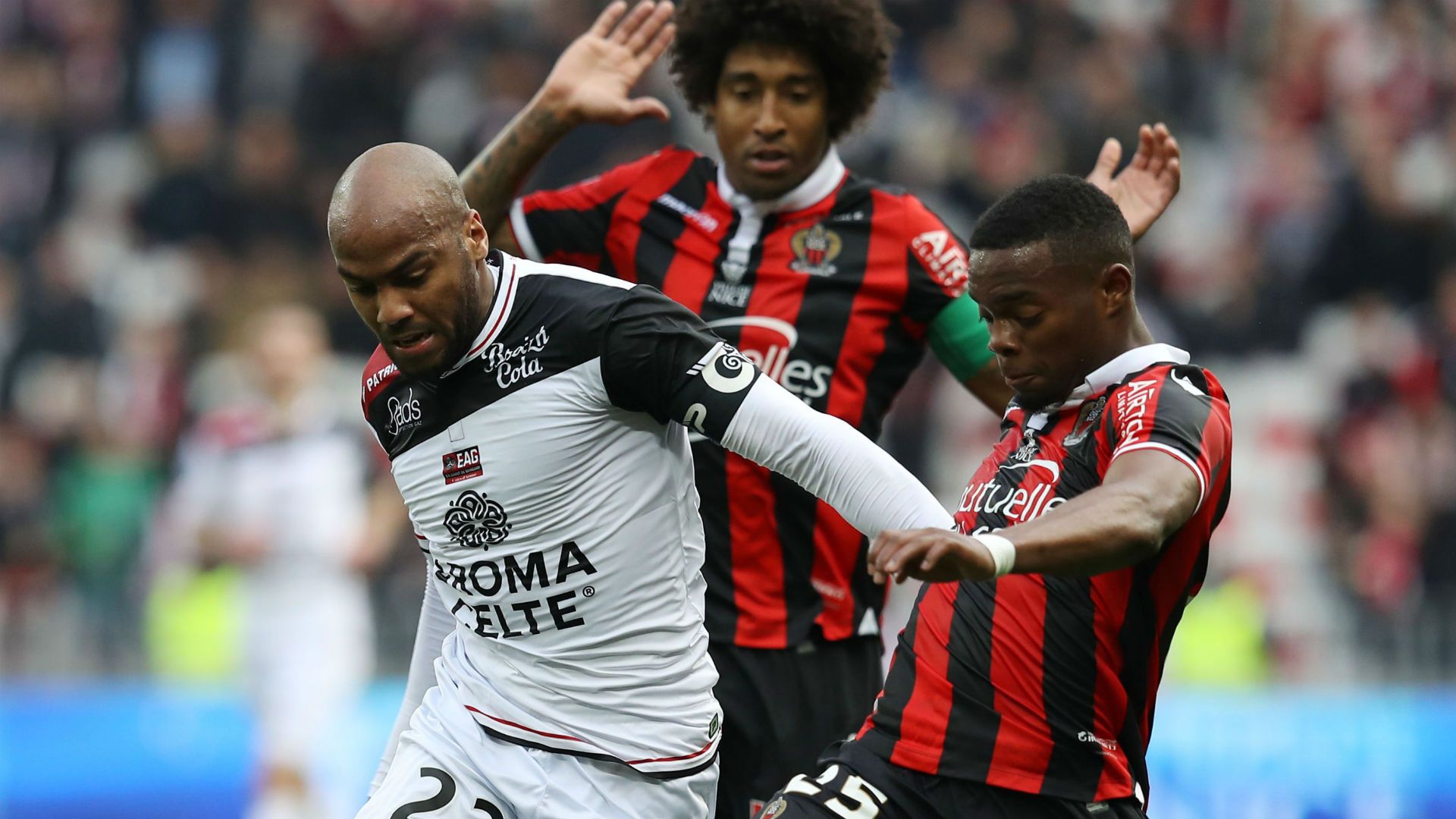 Jimmy Briand Wylan Cyprien Nice Guingamp Ligue 1 29012017