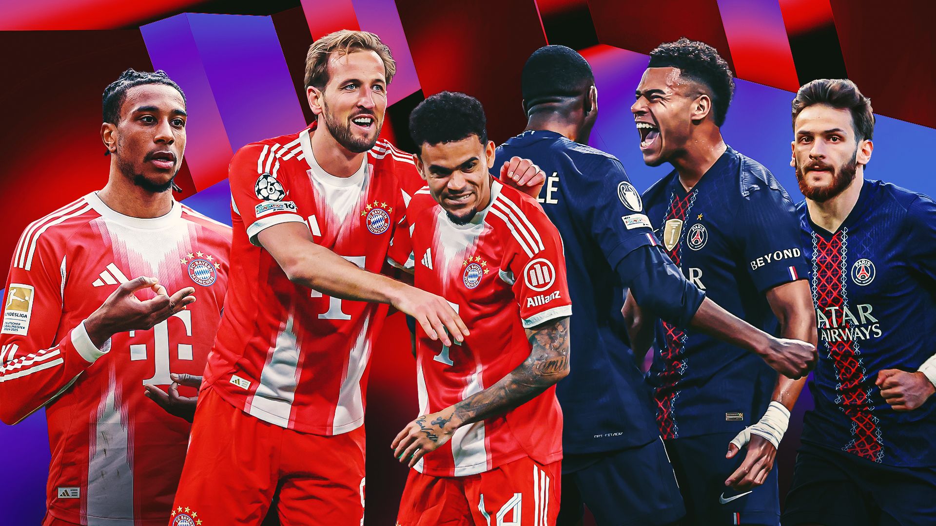 Bayern PSG forward lines GFX