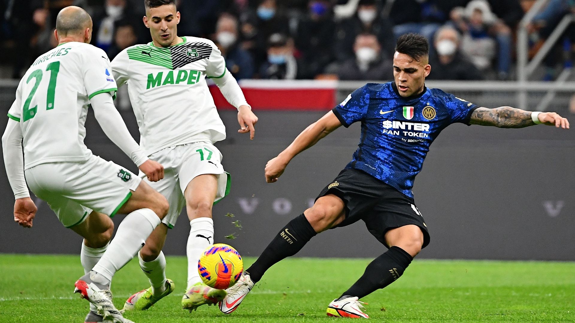 Lautaro Martinez Inter Sassuolo Serie A
