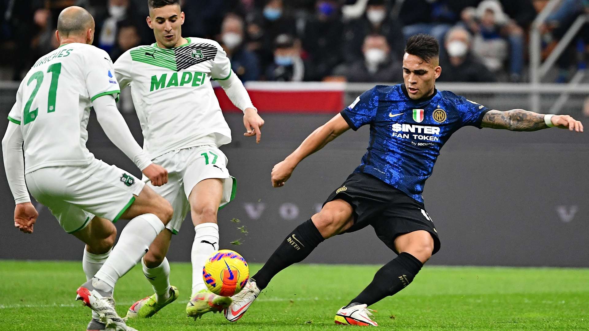 Lautaro Martinez Inter Sassuolo Serie A
