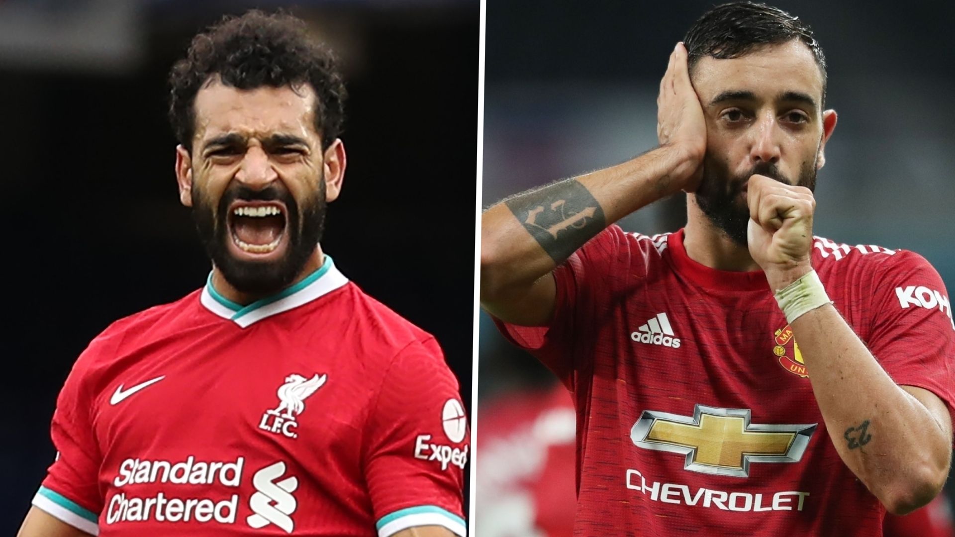 Mohamed Salah Bruno Fernandes Manchester United Liverpool