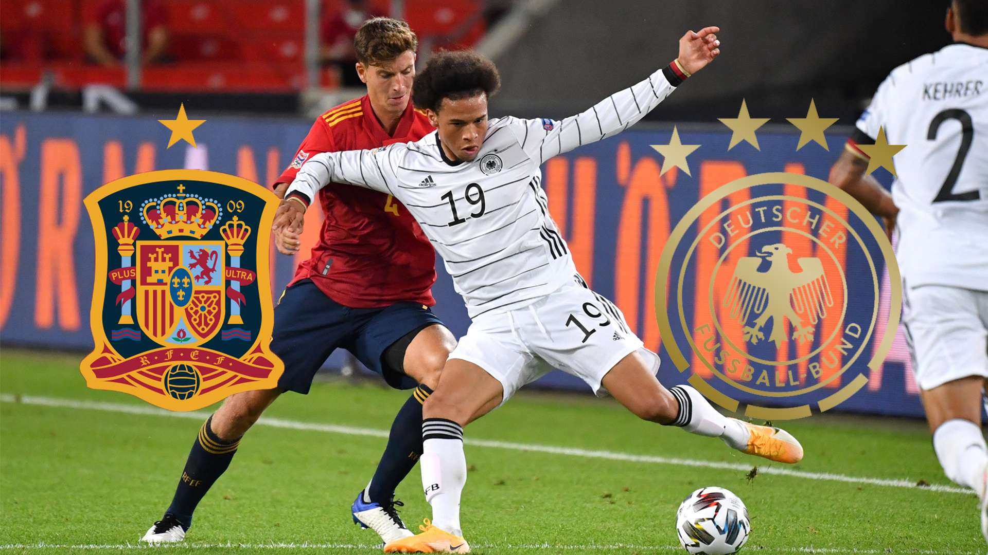 GERMANY ONLY Leroy sane germany spain deutschland spanien 2020 tv live-stream