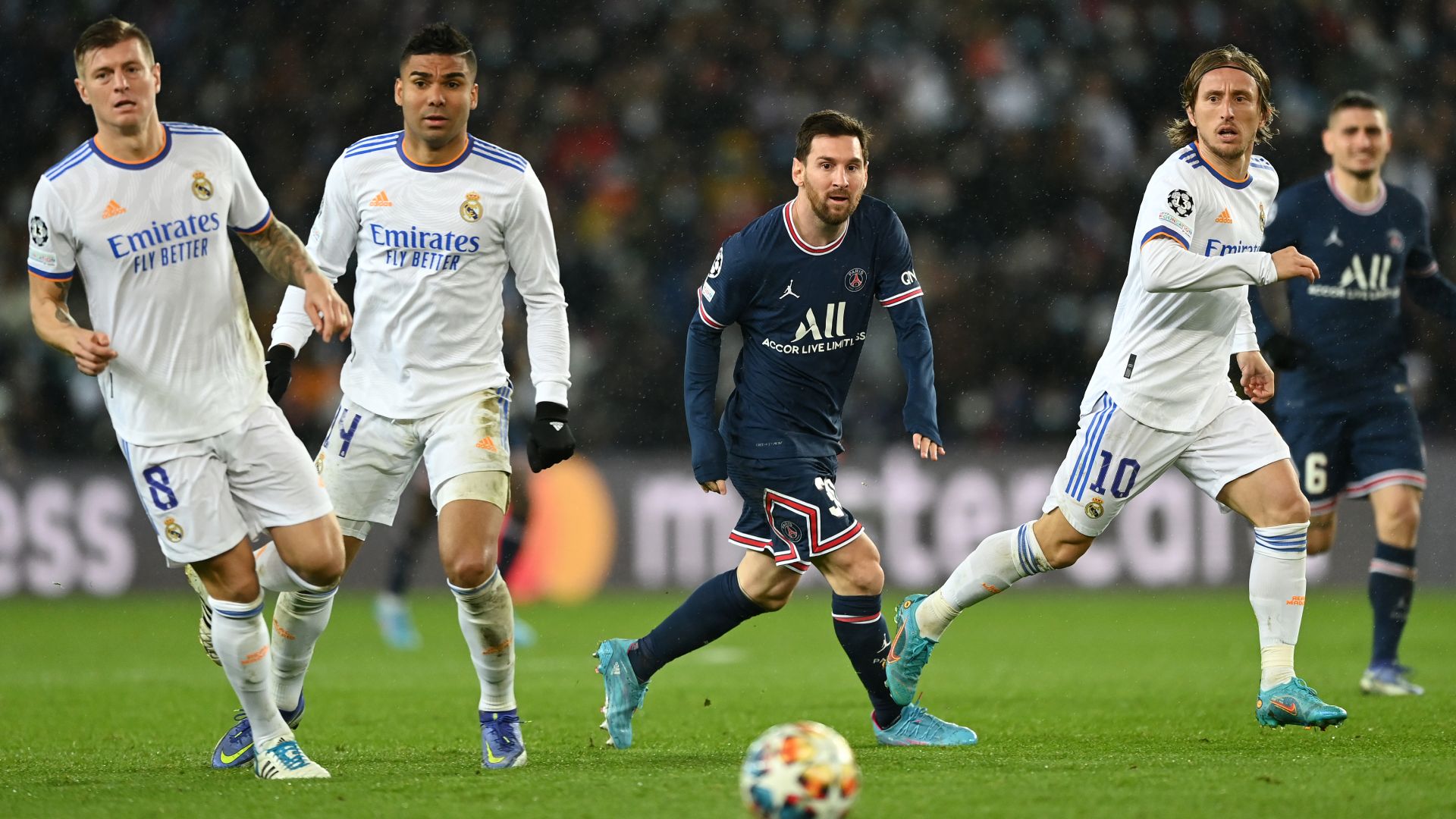 PSG-Real Madrid - Kroos Casemiro Messi Modric Verratti