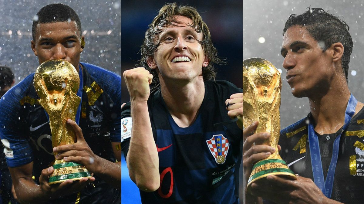 Collage XI WC2018 Mbappe, Modric, Varane