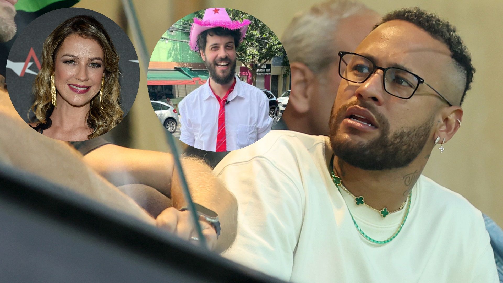 Neymar, Luana Piovani e Diogo Defante