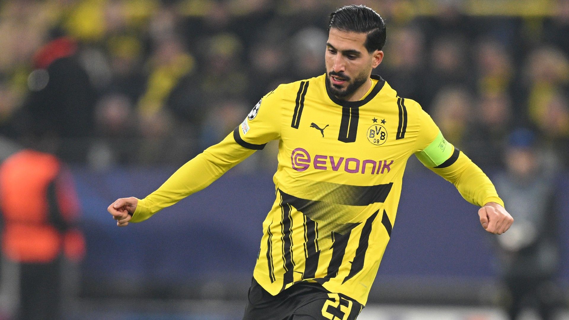 Emre Can of Dortmund in action 
