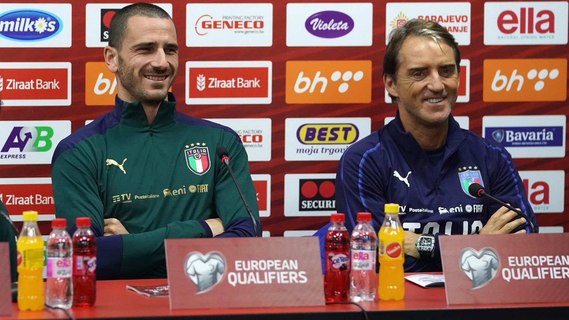 Leonardo Bonucci Roberto Mancini - Italy