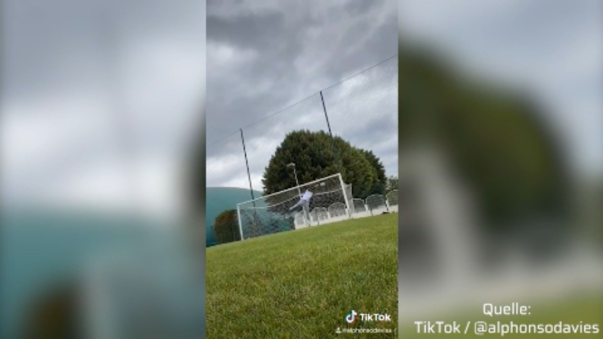 Alphonso Davies Torwarttraining