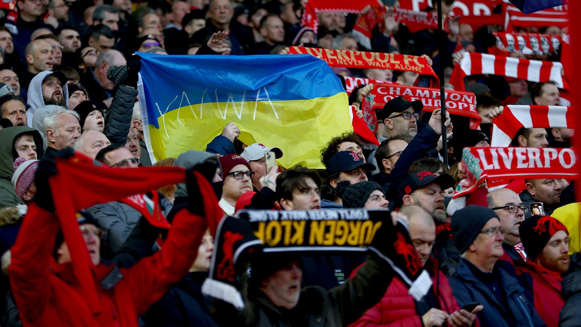 Liverpool fans Ukraine