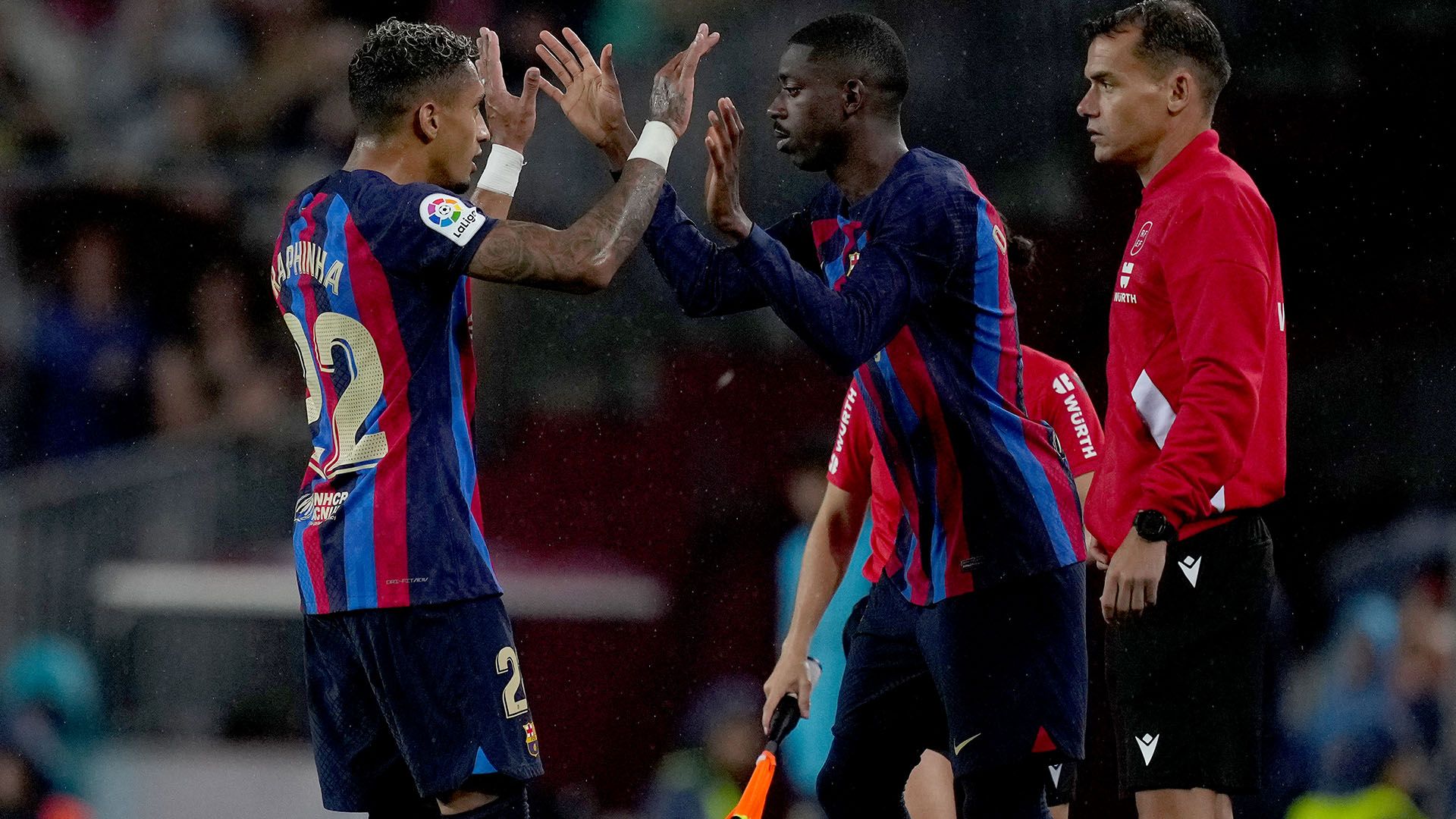 Ousmane Dembele subbed on Barcelona Betis 2022-23