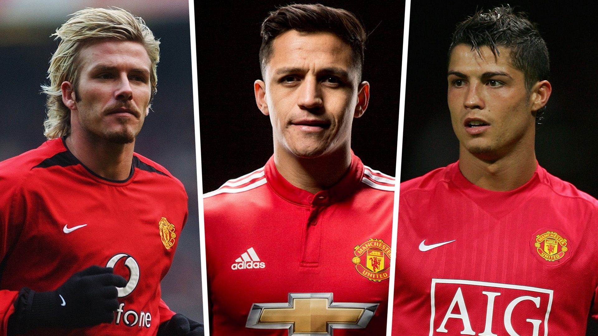 David Beckham Alexis Sanchez Cristiano Ronaldo
