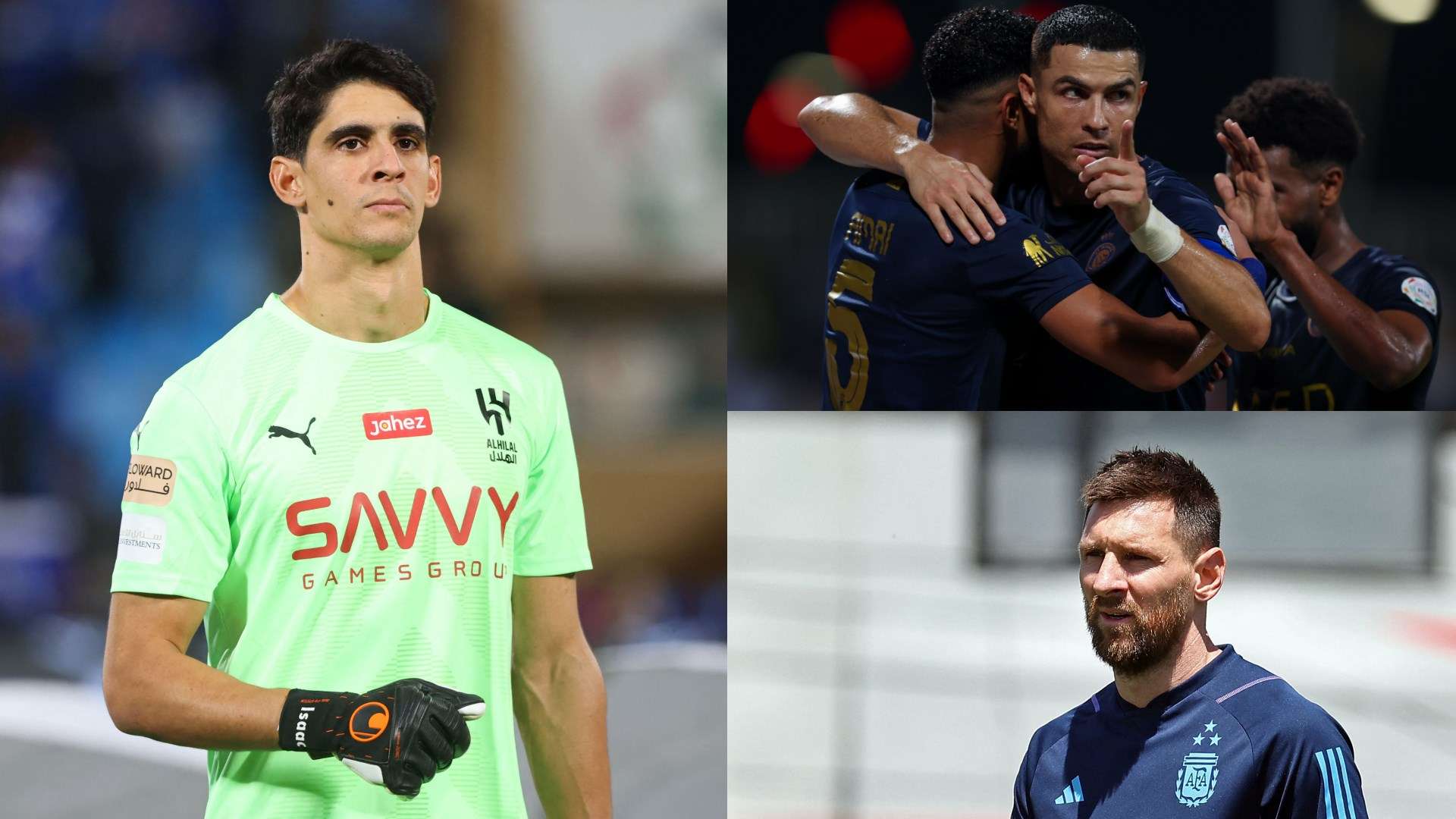 Yassine Bounou Cristiano Ronaldo Lionel Messi