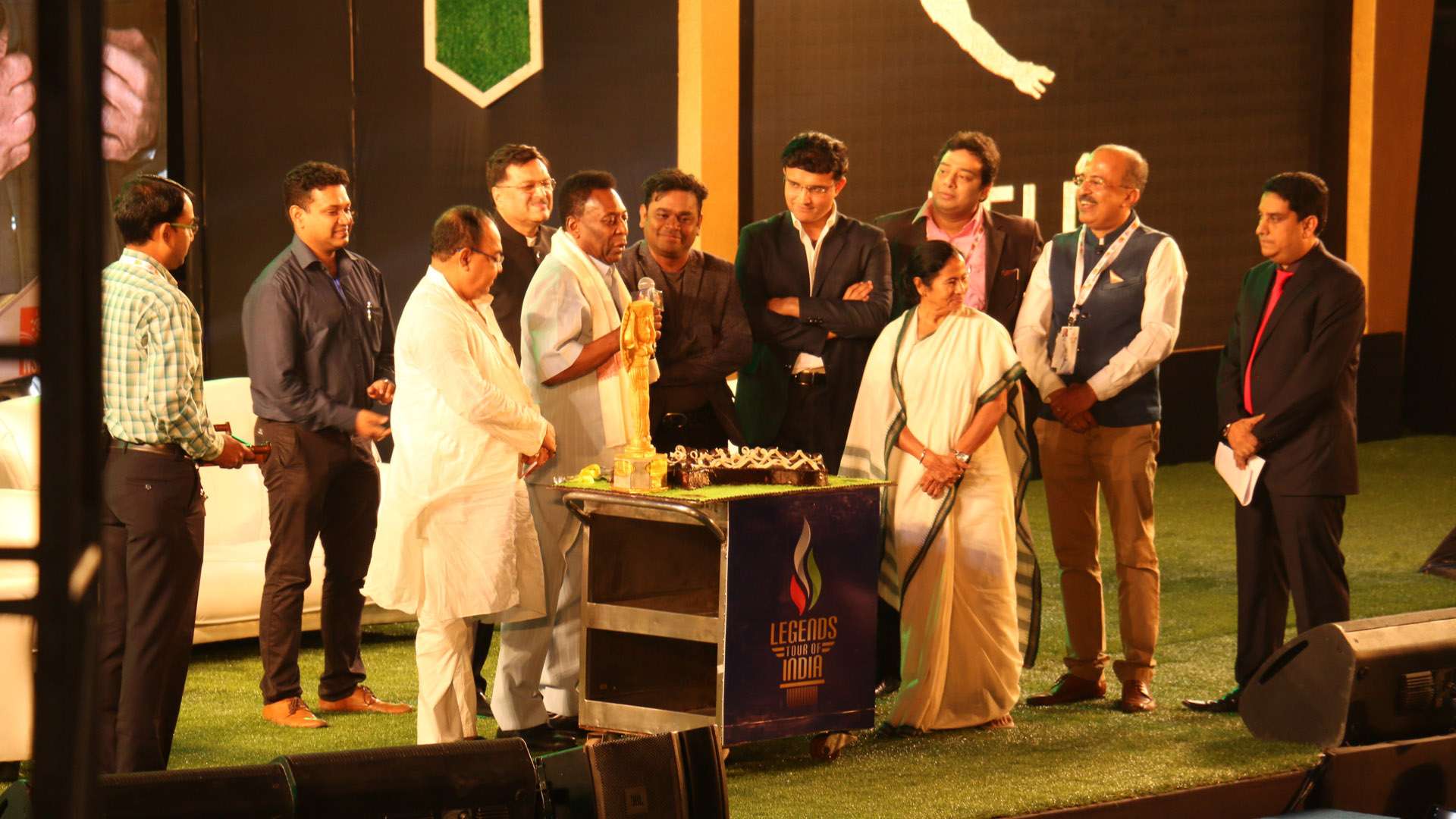 Pele's birthday being celebrated in kolkata with  Mamta Banerjee
