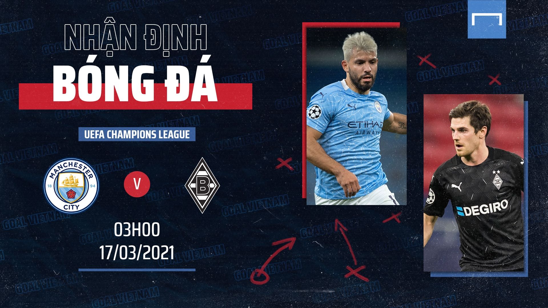 Manchester City vs Gladbach 2020/21 UEFA Champions Leauge GFX