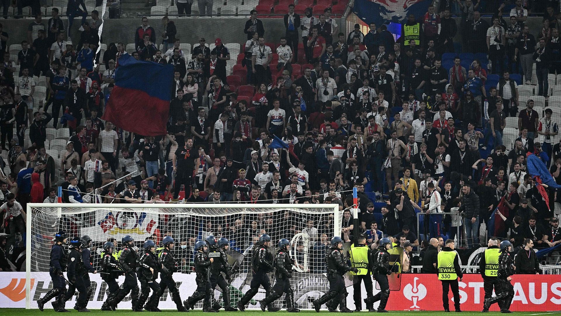 Les supporters de l'OL face à West Ham