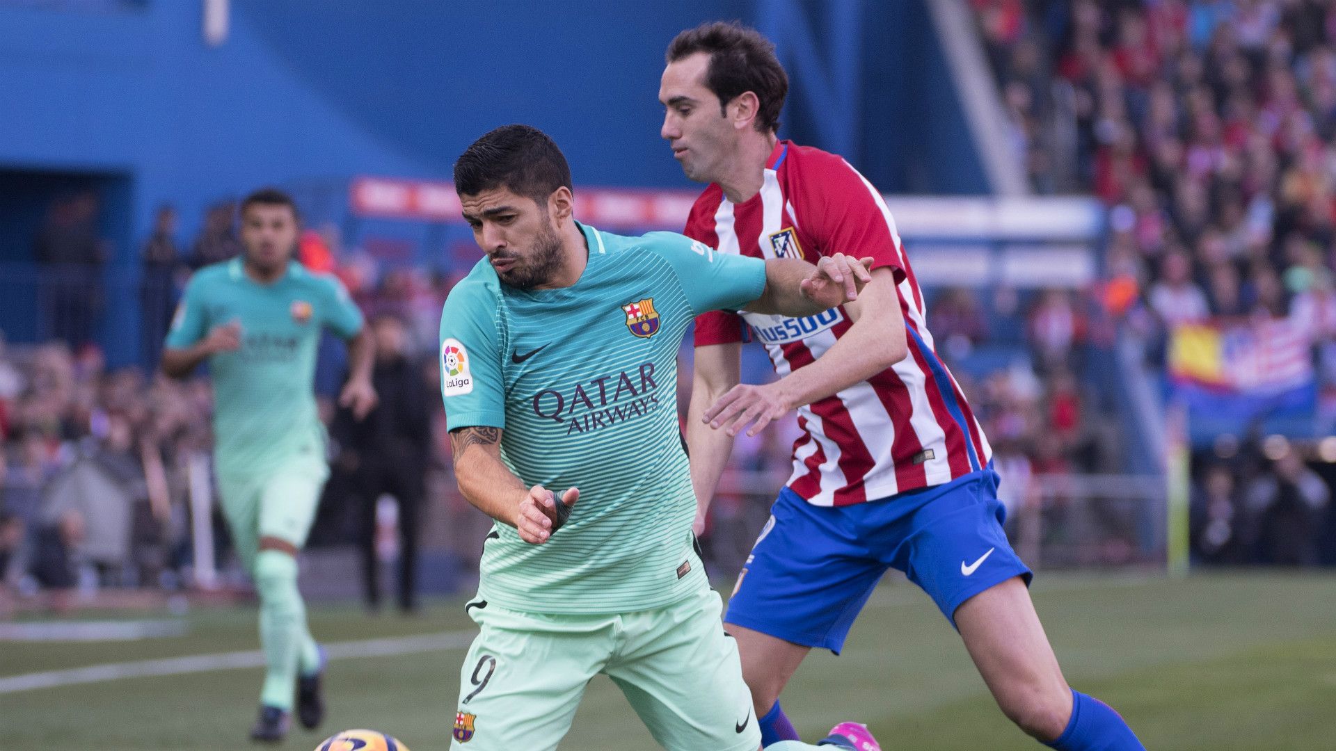 LUIS SUAREZ DIEGO GODIN ATLETICO MADRID BARCELONA LALIGA 02262017